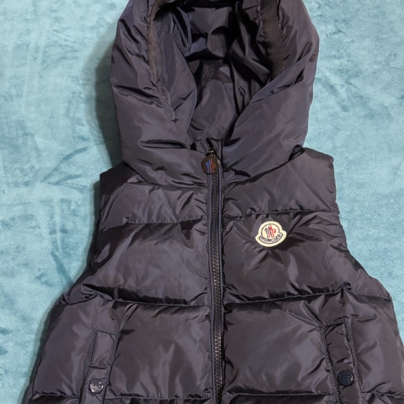Moncler Kids Dark Puffer Vest - Picture 1 of 14